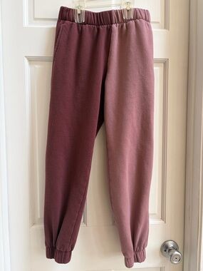 Full Tilt Two-Tone Mauve Pink Fleece Joggers